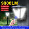 Outdoor LED Solar Light Motion Sensor, Waterproof Wall Garage Floodlight, Remote Control Garden Street Light