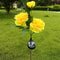 Waterproof Solar Garden Lights 3 Head Peony Flowers, Outdoor Pathway Pink Lamps for Yard, Lawn Christmas Decor