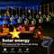 Solar Moon Star LED Decor Light, Outdoor Waterproof Curtain Lights, 8 Modes String Light for Ramadan Hanging Decor