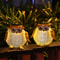Owl Pattern Hanging Solar Lantern Garden Light, Waterproof Metal Solar Decor for Outdoor Patio, Yard Table or Pathway