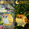 Owl Pattern Hanging Solar Lantern Garden Light, Waterproof Metal Solar Decor for Outdoor Patio, Yard Table or Pathway