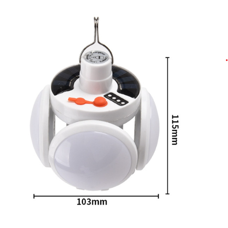 Foldable Solar USB Spherical Light with 5 Modes, Emergency Flashlight for Outdoor, Office, Reading, and Camping Use