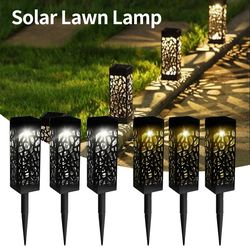 retro outdoor solar led solar lawn lights, waterproof garden pathway lamp, patio yard landscape decoration buried light