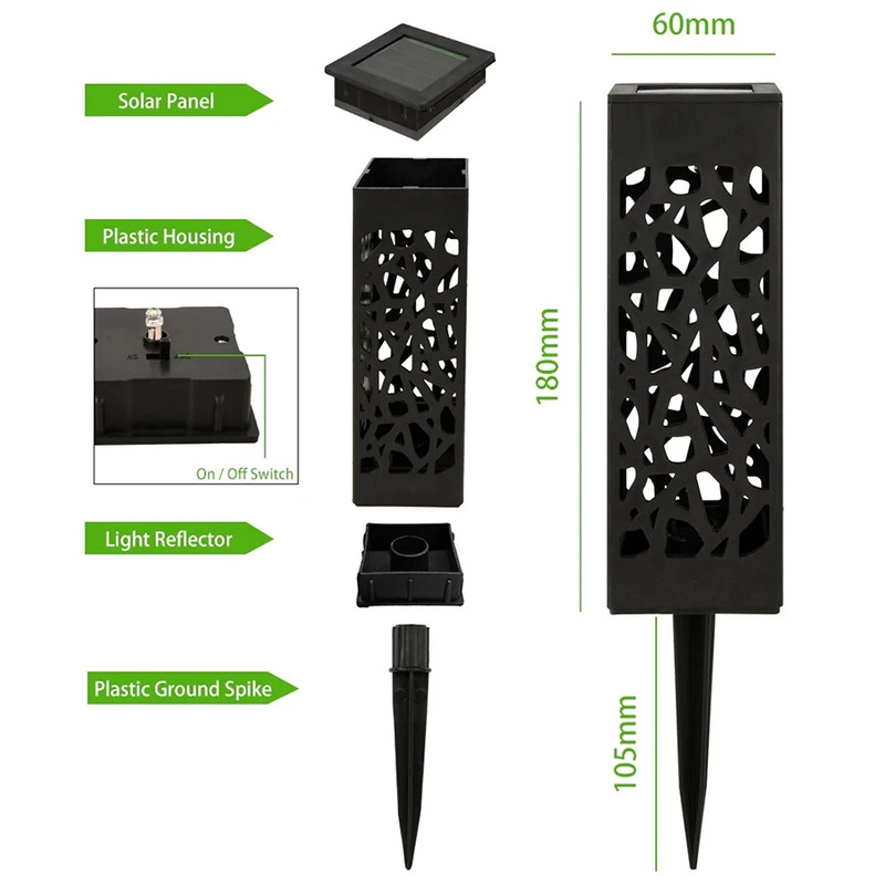 Retro Outdoor Solar LED Solar Lawn Lights, Waterproof Garden Pathway Lamp, Patio Yard Landscape Decoration Buried Light