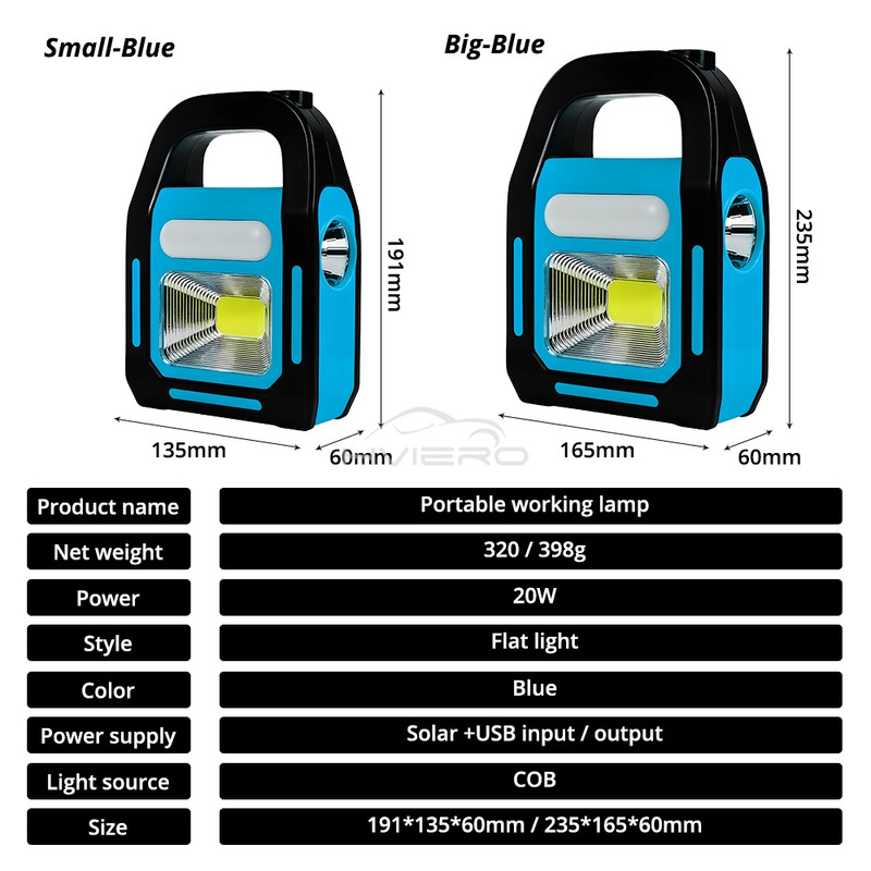 3 In 1 Solar COB Camping Lantern USB Rechargeable LED Emergency Flashlight Outdoor Power Bank 3 Lig 5