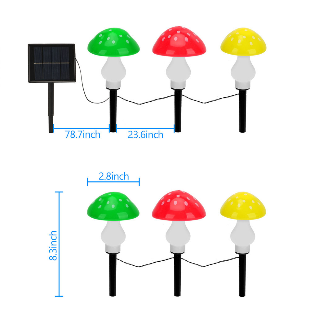 8 Modes Solar Mushroom Light For Garden Outdoor Decor Waterproof Pathway Lamp Yard Landscape Hallow 1