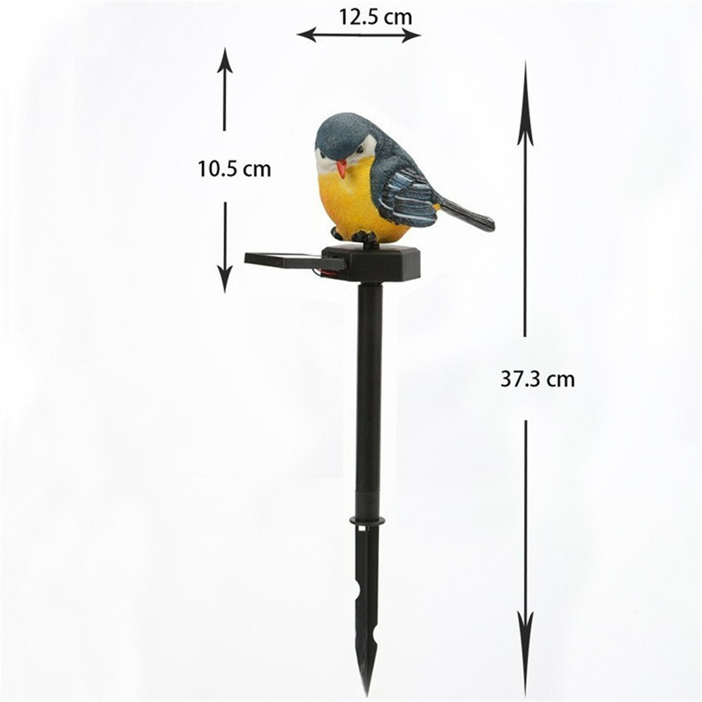 LED Solar Outdoor Resin Bird Light for Lawn, Ground Insertion Courtyard Garden Animal Decor Landscape Yard Lighting