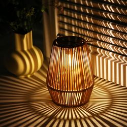 solar garden light outdoor waterproof, hand woven solar outdoor lights, villa landscape decor path lighting