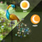 Solar Peacock Garden Light for Garden Paths, Metal Handicraft Decor, Outdoor Lighting with Artificial Gems