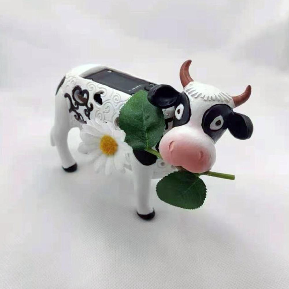 LED Cow Solar Lantern Garden Ornaments, Animal Design Yard Lights, Indoor Home Bedroom Decoration Landscaping Light