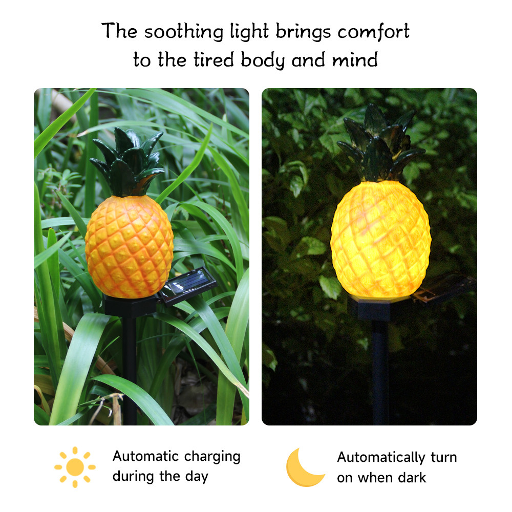 Waterproof LED Solar Yard Lamp Pineapple Landscape Light For Outdoor Decorative Garden Lawn Ground 3