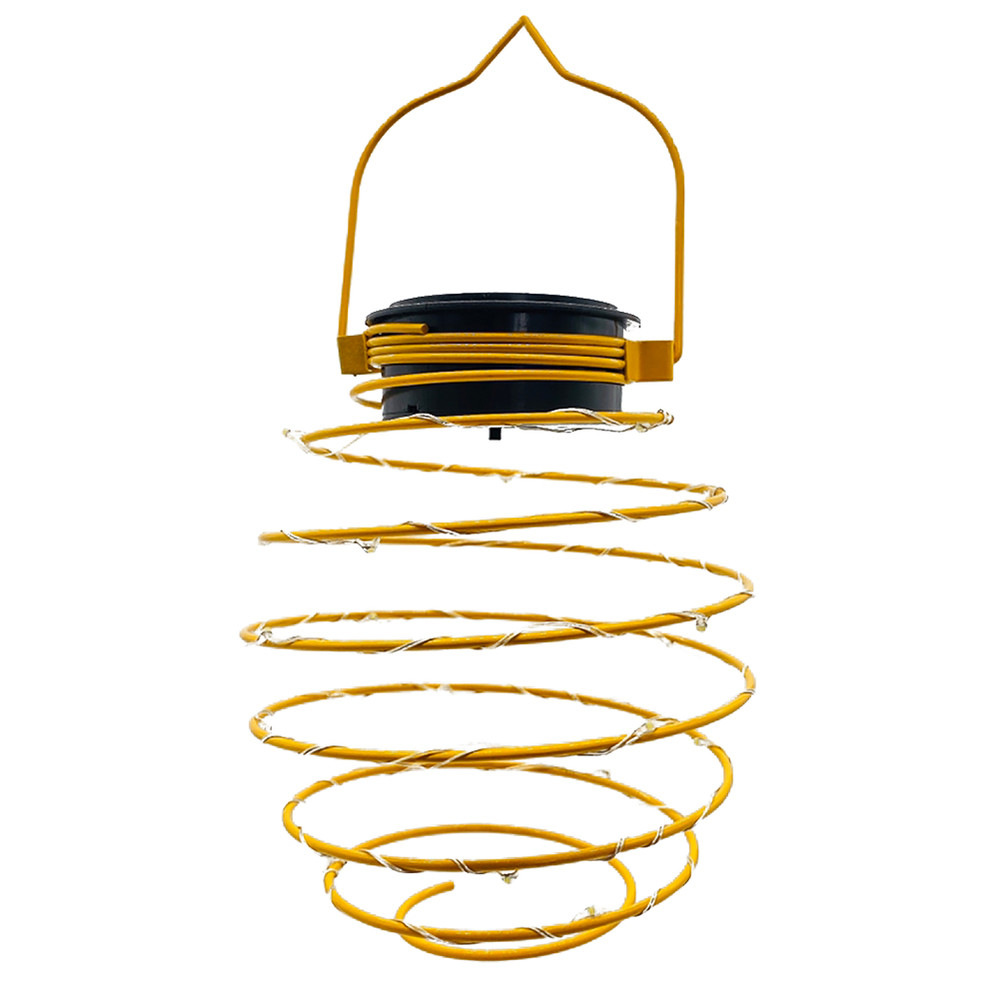 LED Hanging Decorative Lamp Outdoor, Solar Spiral Lights for Patio, Creative Iron Art Lantern for Porch Path Garden
