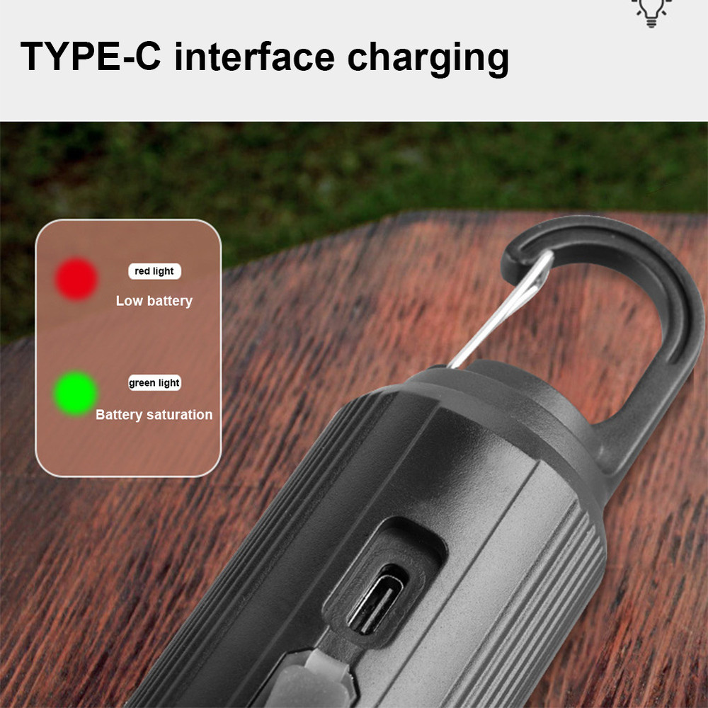 USB Charging LED Lighting Lantern Solar Powered, Waterproof 100LM Camping Lamp, Portable Outdoor BBQ Tent Light