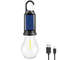 USB Charging LED Lighting Lantern Solar Powered, Waterproof 100LM Camping Lamp, Portable Outdoor BBQ Tent Light