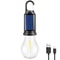 USB Charging LED Lighting Lantern Solar Powered, Waterproof 100LM Camping Lamp, Portable Outdoor BBQ Tent Light