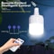 Solar Rechargeable Lanterns Emergency Light, Portable Bulb with Remote Control, Hooks for Camping, Hiking, Outdoor Use