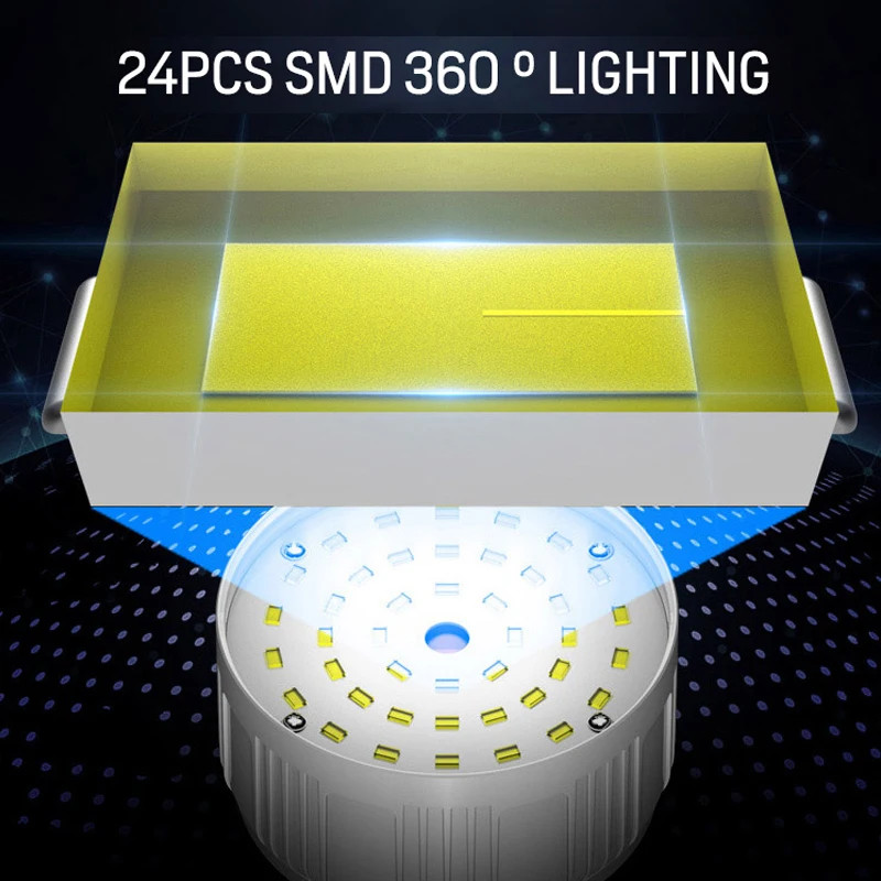 Solar Rechargeable Lanterns Emergency Light, Portable Bulb with Remote Control, Hooks for Camping, Hiking, Outdoor Use