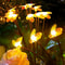LED Bees Solar-Powered Lights Outdoor, Garden Light Warm White, Pathway Decorative Lamp for Lawn Yard Landscape