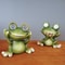 Solar Frog Lamp Portable Garden Resin Statue, Outdoor Yard Decor Lighting, Frog Craft Ornament Ground Solar Lights