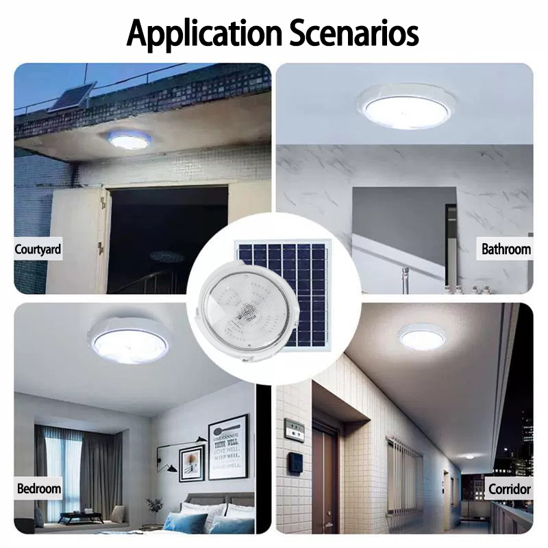 Original Outdoor Solar Light LED IP67 Waterproof with Solar Panels, Indoor Ceiling, Corridor and Courtyard Light