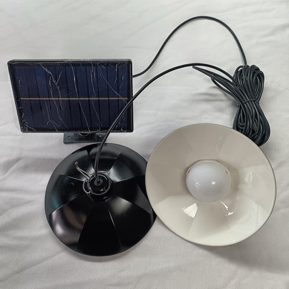 Solar Powered 2 Head Pendant Light for Garden, Patio, Porch, Hangable LED Barn Storage Lamp, Christmas Gift for Him