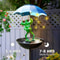 Solar Frog Lights for Garden Outdoor, Bird Feeder Figurine Decor, Metal Stakes Path Lawn Yard Decorations