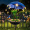 Solar Frog Lights for Garden Outdoor, Bird Feeder Figurine Decor, Metal Stakes Path Lawn Yard Decorations