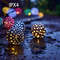 LED Moroccan Spherical Solar String Light, Outdoor Colorful Fairy Lights for Garden Fence Courtyard Pathway