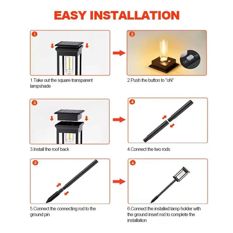 Solar Garden Lights Outdoor Waterproof Landscape Lighting For Patio Terrace Walkways Driveways In W 1