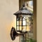 Outdoor Solar Flame Hanging Lantern Lights, IP65 Wall Mounted Lights, 3 Mode Solar Lamp for Patio Fence Garden Decor