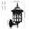 Outdoor Solar Flame Hanging Lantern Lights, IP65 Wall Mounted Lights, 3 Mode Solar Lamp for Patio Fence Garden Decor
