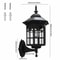 Outdoor Solar Flame Hanging Lantern Lights, IP65 Wall Mounted Lights, 3 Mode Solar Lamp for Patio Fence Garden Decor