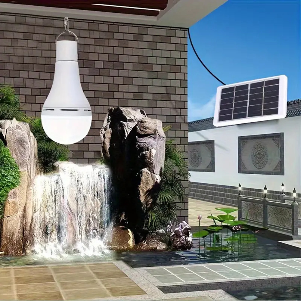 LED Solar Camping Light with Remote, Rechargeable Emergency Outdoor Lamp for Hiking, Fishing, Survival