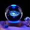 3D Planet Moon Glowing Table Lamp LED Night Light Galaxy Crystal Ball Bedroom Bedside Lamp Home Dec 0