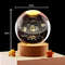 3D Planet Moon Glowing Table Lamp LED Night Light Galaxy Crystal Ball Bedroom Bedside Lamp Home Dec 1