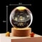 3D Planet Moon Glowing Table Lamp LED Night Light Galaxy Crystal Ball Bedroom Bedside Lamp Home Dec 1