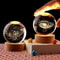 3D Planet Moon Glowing Table Lamp LED Night Light Galaxy Crystal Ball Bedroom Bedside Lamp Home Dec 2