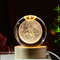 3D Planet Moon Glowing Table Lamp LED Night Light Galaxy Crystal Ball Bedroom Bedside Lamp Home Dec 10