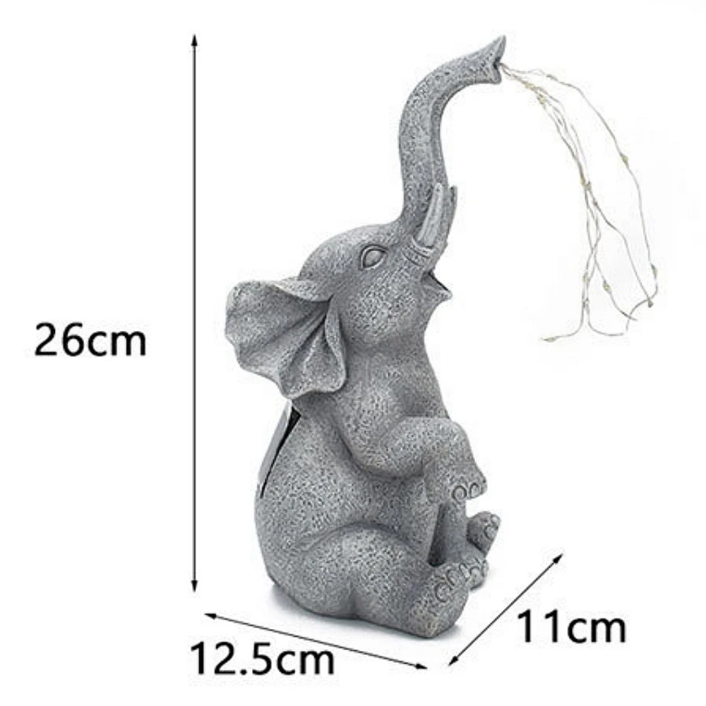 Outdoor Solar Elephant Statues String Lights For Garden Decor Lawn Ornaments Birthday Gifts For Wom 5