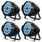 Uking RGB 4in1 18 LED Par Stage Light DMX 512 Control, Flat Uplights, Party DJ Disco Christmas Lighting