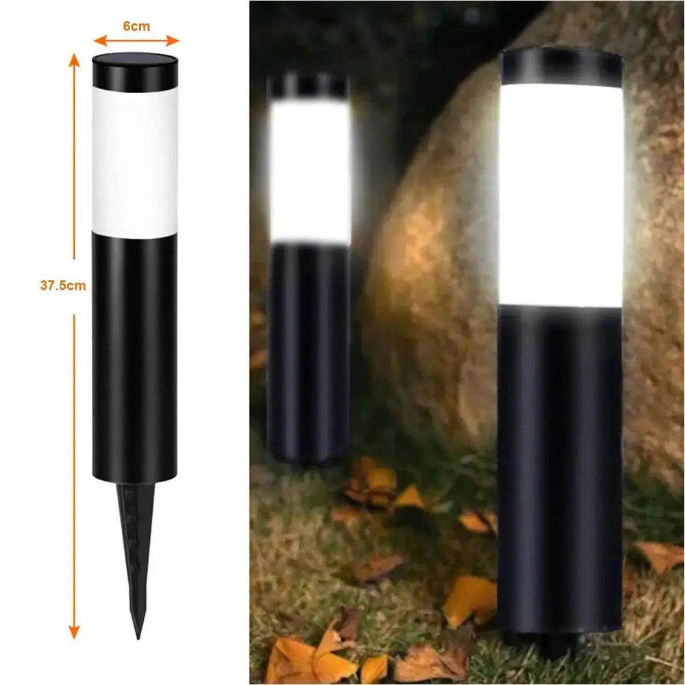 Outdoor Waterproof Cylindrical Garden Solar Light Solar Powered Dusk To Dawn Street Lights Cool Whi 6