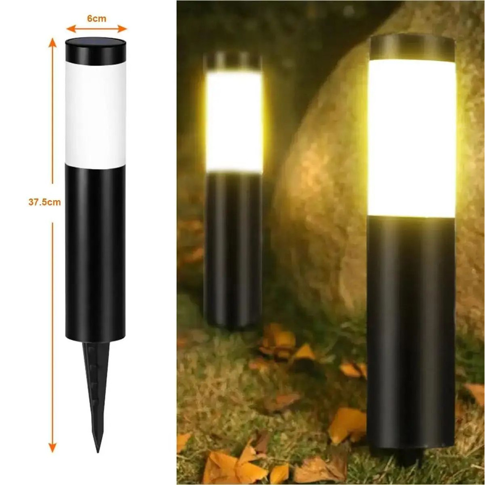 Outdoor Waterproof Cylindrical Garden Solar Light Solar Powered Dusk To Dawn Street Lights Cool Whi 7