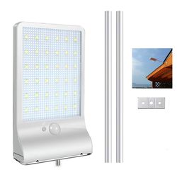outdoor led solar light solar lamp with pir motion sensor wall light waterproof, sunlight powered garden street lamp