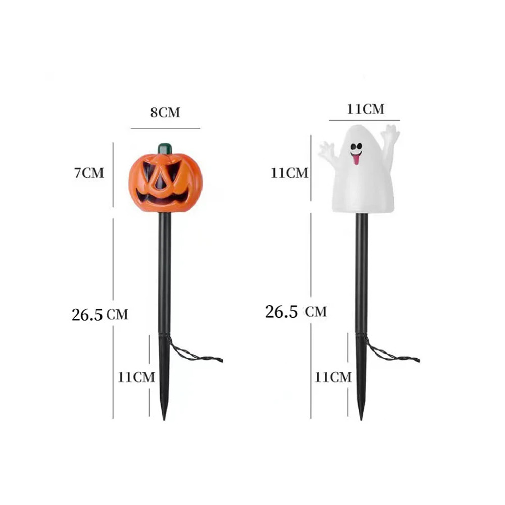 Halloween Decorative Torch Outdoor Solar Lights Pumpkin Lamp Waterproof Floor Mounted Lawn Garden C 5