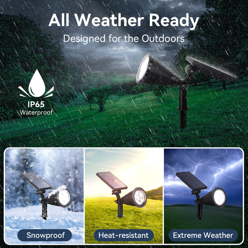 Waterproof Outdoor Solar Lights for Garden Patio, Walkway Lawn LED Lamp, Energy Saving Spotlight Yard Lantern Decoration