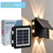 4 Sided Luminous Solar Lights Outdoor Waterproof Floodlight, Garden Courtyard Atmosphere Wall Lamp for Porch Yard