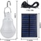 Waterproof LED Solar Bulb Light Outdoor USB Charged Hanging Emergency Lamp, Portable Sunlight Powered Indoor Lighting
