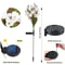 Outdoor Waterproof Solar Powered Magnolia Lights, Christmas Garden Decoration, LED Holiday Landscape Pathway Lights