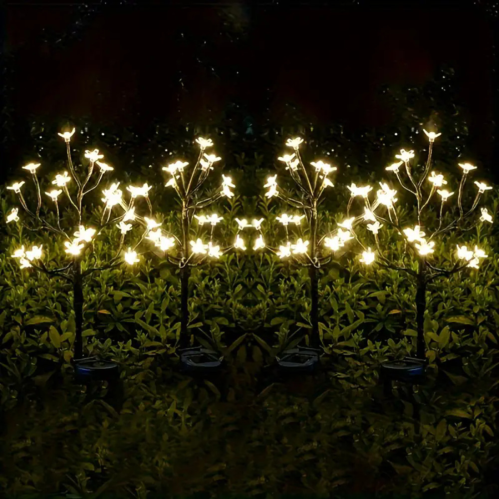 Solar Cherry Blossom Lights Garden Lights, Outdoor Lawn Lights Patio Decoration, Ambient Garden Aisle Landscape