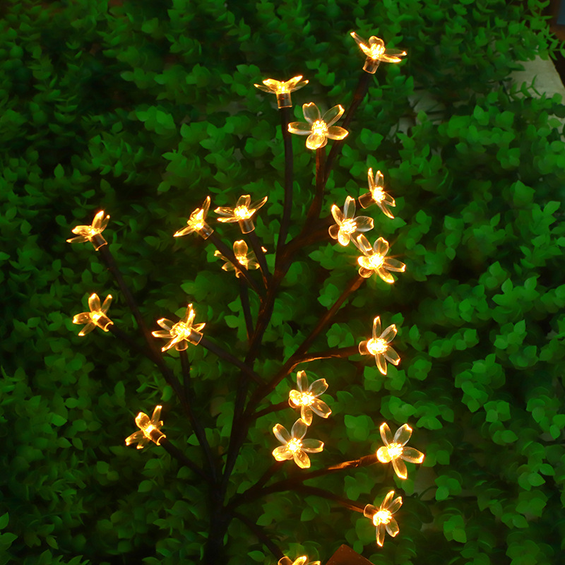 Solar Cherry Blossom Lights Garden Lights, Outdoor Lawn Lights Patio Decoration, Ambient Garden Aisle Landscape